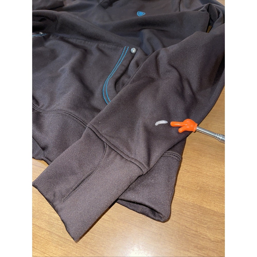 Ariat Tek Cold Series Pullover Hoodie Women XL Brown Inner Fleece Thumb Holes - Picture 8 of 8